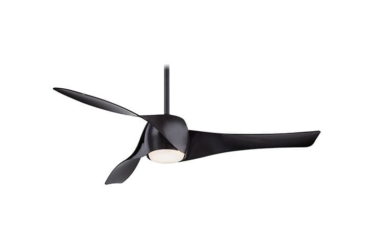 Abanico de techo de lujo Minka Aire | Artemis F803L-BK