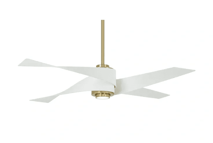 Abanico de techo de lujo Minka Aire | Artemis IV F903L-SBR WHF